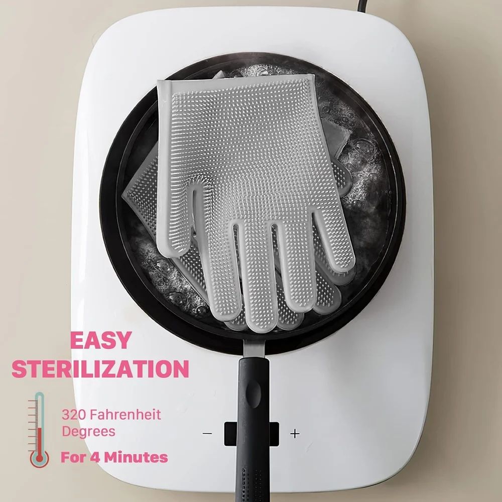 Gloves Magic Silicone Dish Washing Gloves, Silicon Cleaning Gloves, Silicon Hand Gloves
