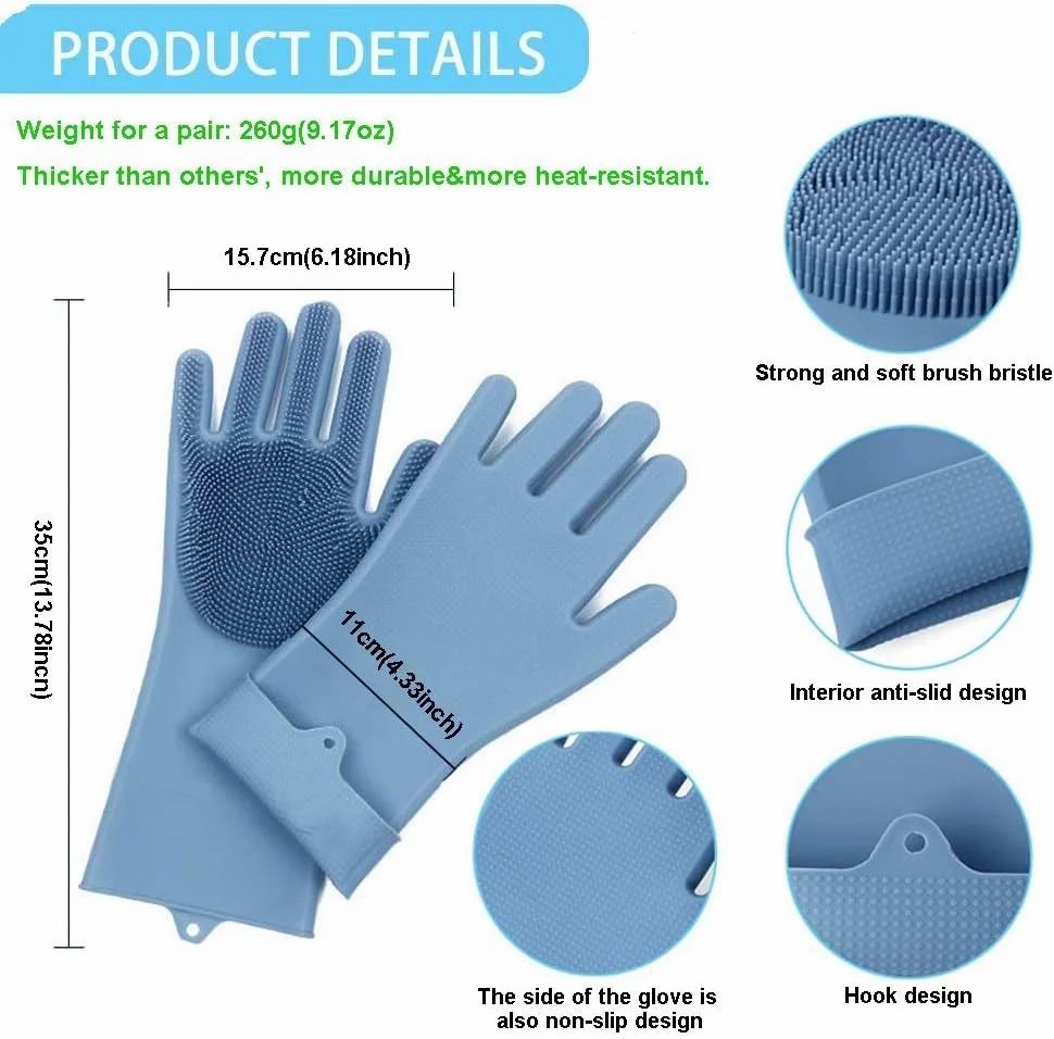 Gloves Magic Silicone Dish Washing Gloves, Silicon Cleaning Gloves, Silicon Hand Gloves