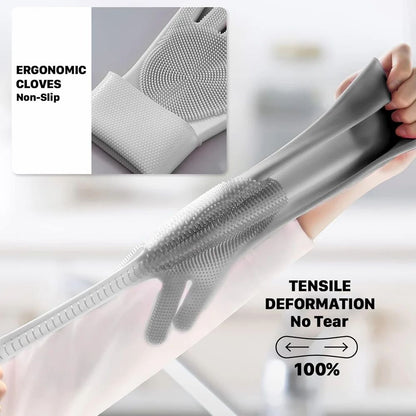 Gloves Magic Silicone Dish Washing Gloves, Silicon Cleaning Gloves, Silicon Hand Gloves