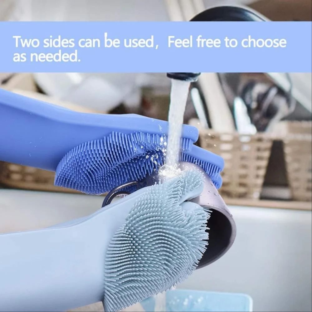 Gloves Magic Silicone Dish Washing Gloves, Silicon Cleaning Gloves, Silicon Hand Gloves